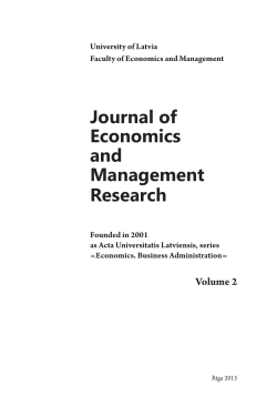 Journal of Economics and Management Research