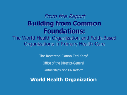 From the Report Building from Common Foundations