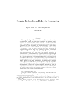 Bounded Rationality and Lifecycle Consumption