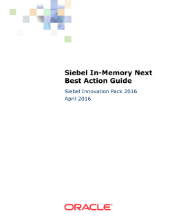Siebel In-Memory Next Best Action Guide