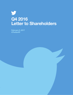 Q4 2016 Letter to Shareholders