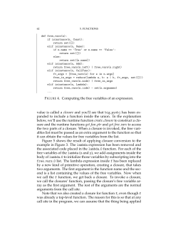 FIGURE 4. Computing the free variables of an expression. value is