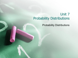 Probability Distributions and Expected Value