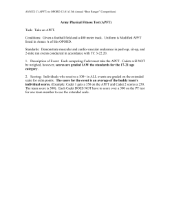 Army Physical Fitness Test (APFT) Task: Take an APFT. Conditions