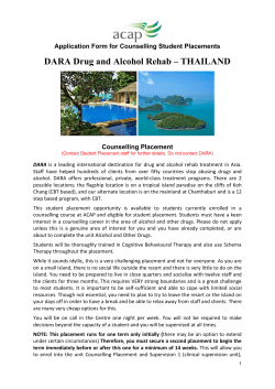 DARA Placement Application 2016