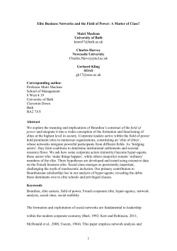 Class, hyper-agency and the French corporate elite