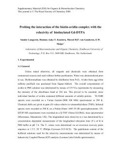 Probing the interaction of the biotin-avidin complex with the relaxivity