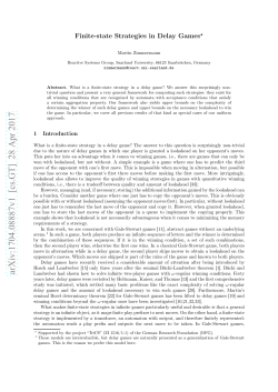 Finite-state Strategies in Delay Games