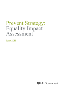 Prevent strategy: equality impact assessment