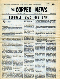 FOOTBALL- 1957`S FIRST GAME