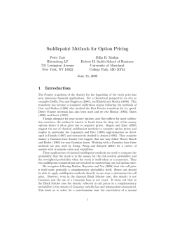 Saddlepoint Methods for Option Pricing