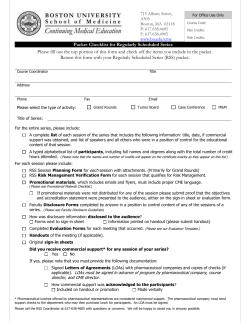 Checklist for Grand Rounds