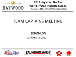 2012 Haywood NorAm World Jr/U23 Trials/BC Cup #1 January 12
