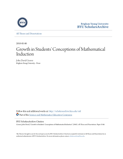 Growth in Students` Conceptions of Mathematical Induction