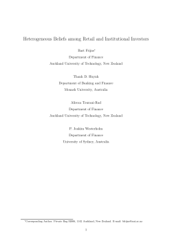 Heterogeneous Beliefs among Retail and Institutional Investors