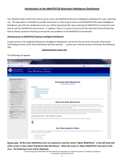 Introduction to WebFOCUS Business Intelligence Dashboard