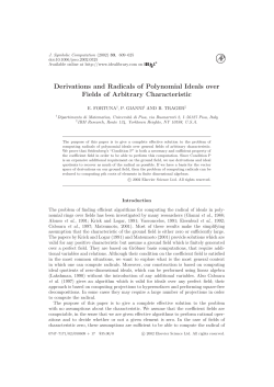 Derivations and Radicals of Polynomial Ideals over Fields of
