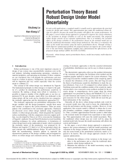 Perturbation Theory based Robust Design for Model Uncertainty