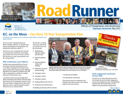 May 2015 - Ministry of Transportation and Infrastructure
