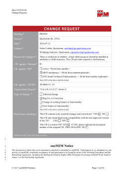 oneM2M Template Change Request