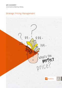 strategic Pricing management