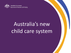 Presentation - Department of Education and Training