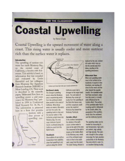 Coastal Upwelling Analysis Questions Using your GRAPH