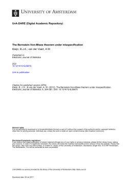 The Bernstein-Von-Mises theorem under misspecification Kleijn, BJK