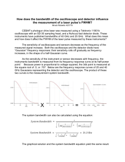 How does the bandwidth of the oscilloscope and detector influence