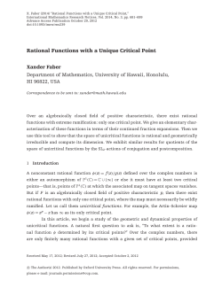 Rational Functions with a Unique Critical Point