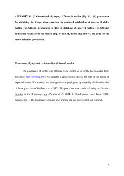 APPENDIX S1. (i) Genus-level phylogeny of Nearctic turtles (Fig. S1