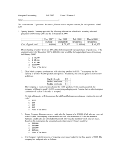 Managerial Accounting