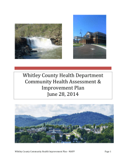 Community Health Assessment - Whitley County Health Department