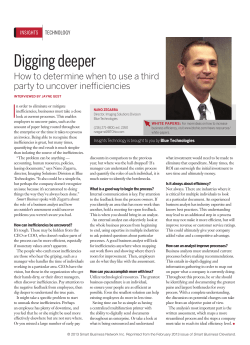 Digging deeper - Blue Technologies