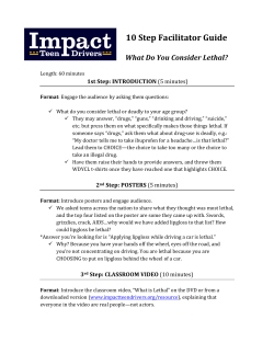 10 Step Facilitator Guide - What Do You Consider Lethal?