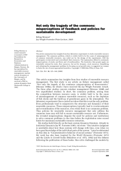 Not only the tragedy of the commons: misperceptions of feedback