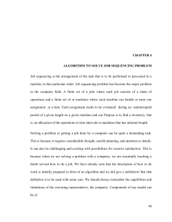 CHAPTER 4 ALGORITHM TO SOLVE JOB