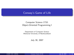 Conway`s Game of Life - Computer Science