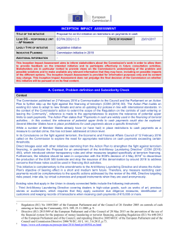 Inception Impact Assessment - European Commission