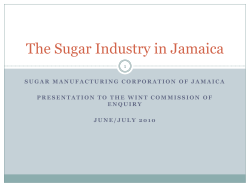 The Sugar Industry in Jamaica
