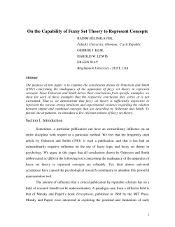 On the Capability of Fuzzy Set Theory to Represent