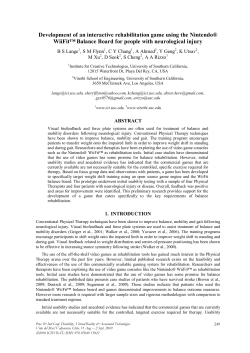 Development of an interactive rehabilitation game using