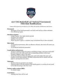 2017 USA Basketball 14U National Tournament FIBA Rule