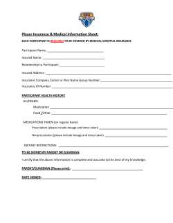 Player Medical Form