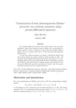 Construction of time inhomogeneous Markov processes via