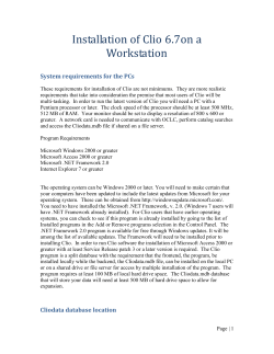 Backup Clio database