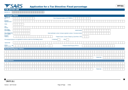 Application for a Tax Directive: Fixed percentage IRP3(b)