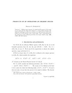 PRODUCTS OF EP OPERATORS ON HILBERT SPACES
