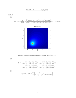 ΠE∆IA B 17/02/2016 Θϵµα 1 (α) Φ(x, y, z) = λ 4πϵ0 ln{[(x + a) 2 + (y