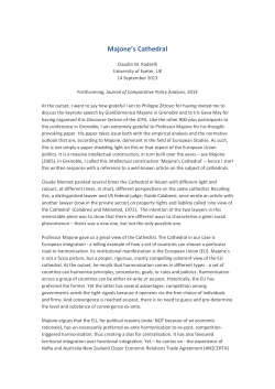 Majone`s Cathedral - Open Research Exeter